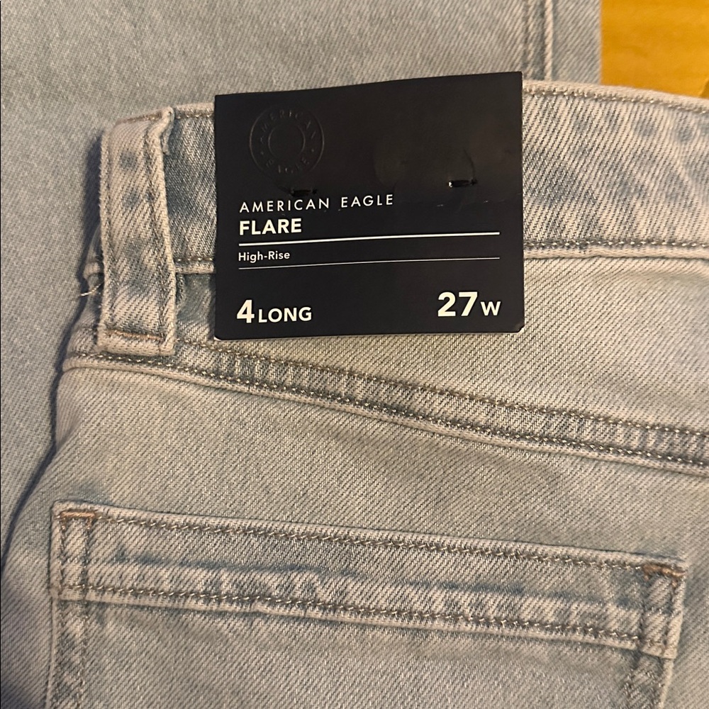 American Eagle Blue Women's Flared Jeans - Picture 8 of 9